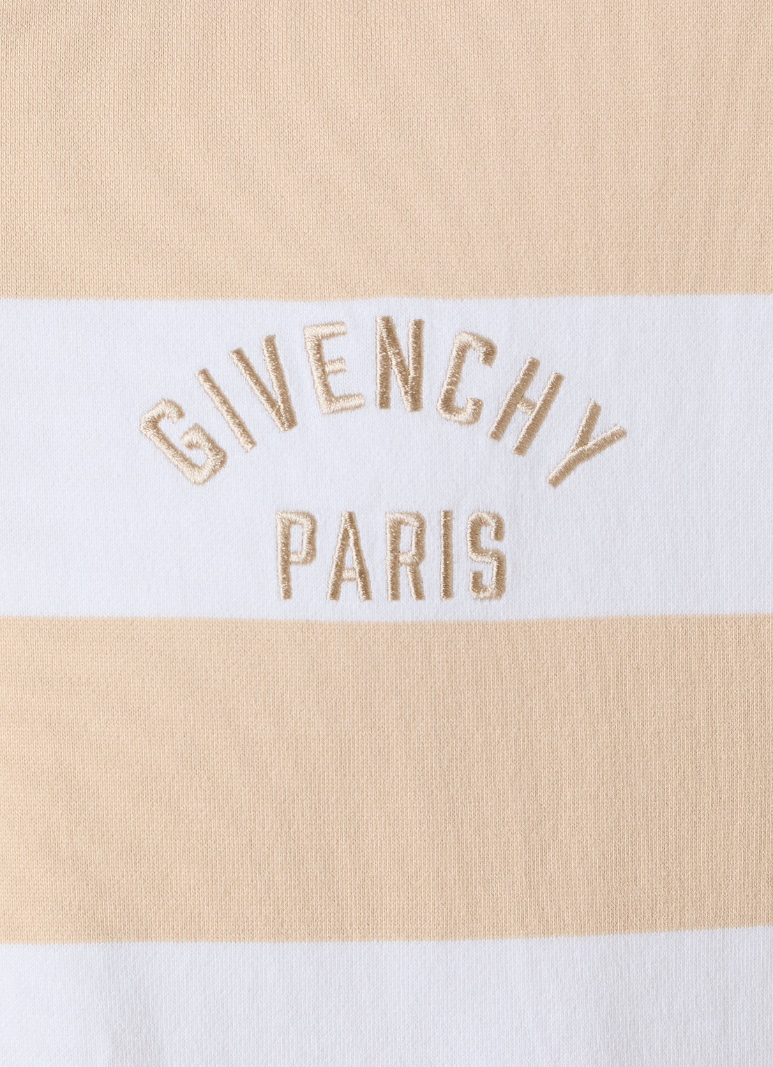 Givenchy Polo met logo en streepprint - detail 4 beige