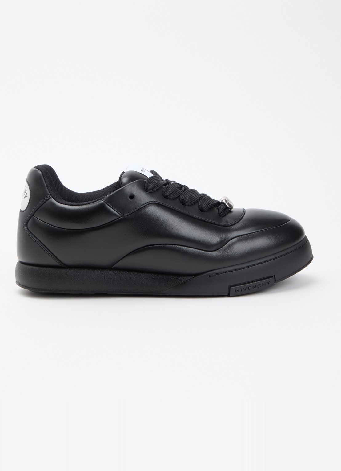Givenchy Puffy Yard sneaker van lamsleer met logo - voorkant 6 zwart