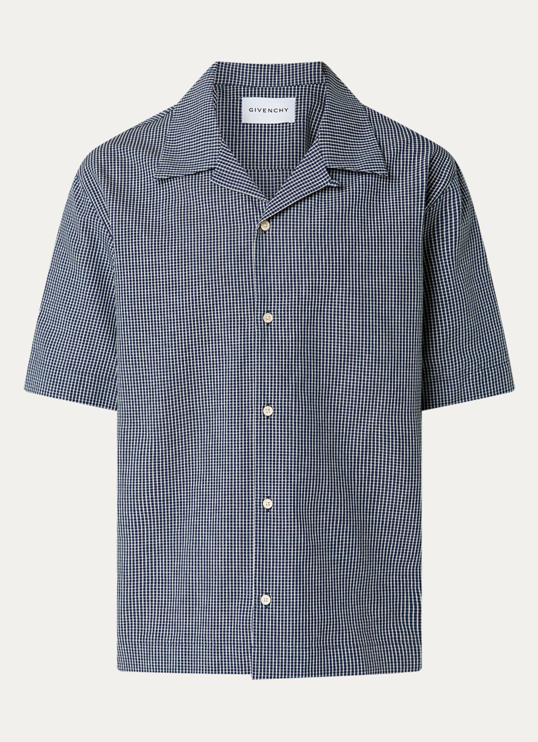 Givenchy Regular fit overhemd met ruitdessin - voorkant 4 indigo
