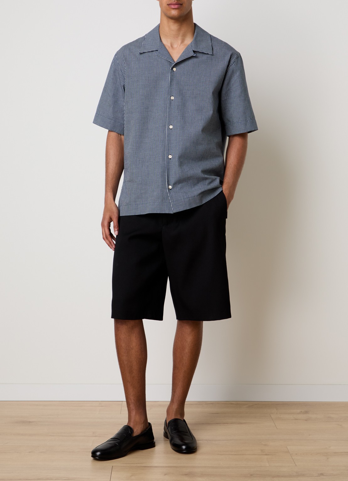 Givenchy Regular fit overhemd met ruitdessin - voorkant 5 indigo