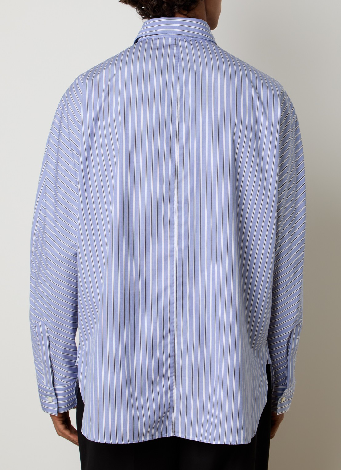 Givenchy Regular fit overhemd met streepprint - achterkant 3 donkerblauw