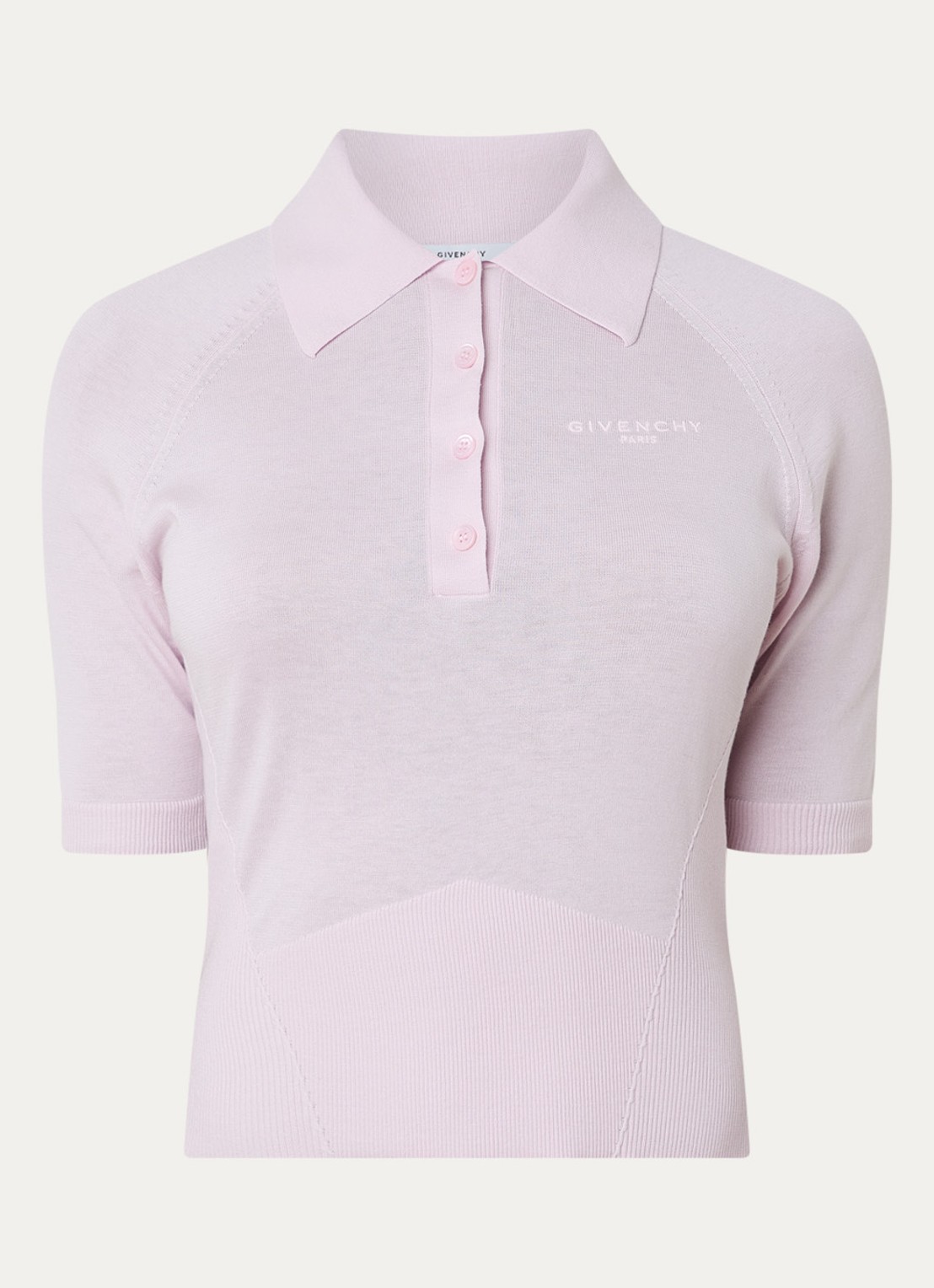 Givenchy Regular fit polo in zijdeblend met logo - voorkant 4 roze