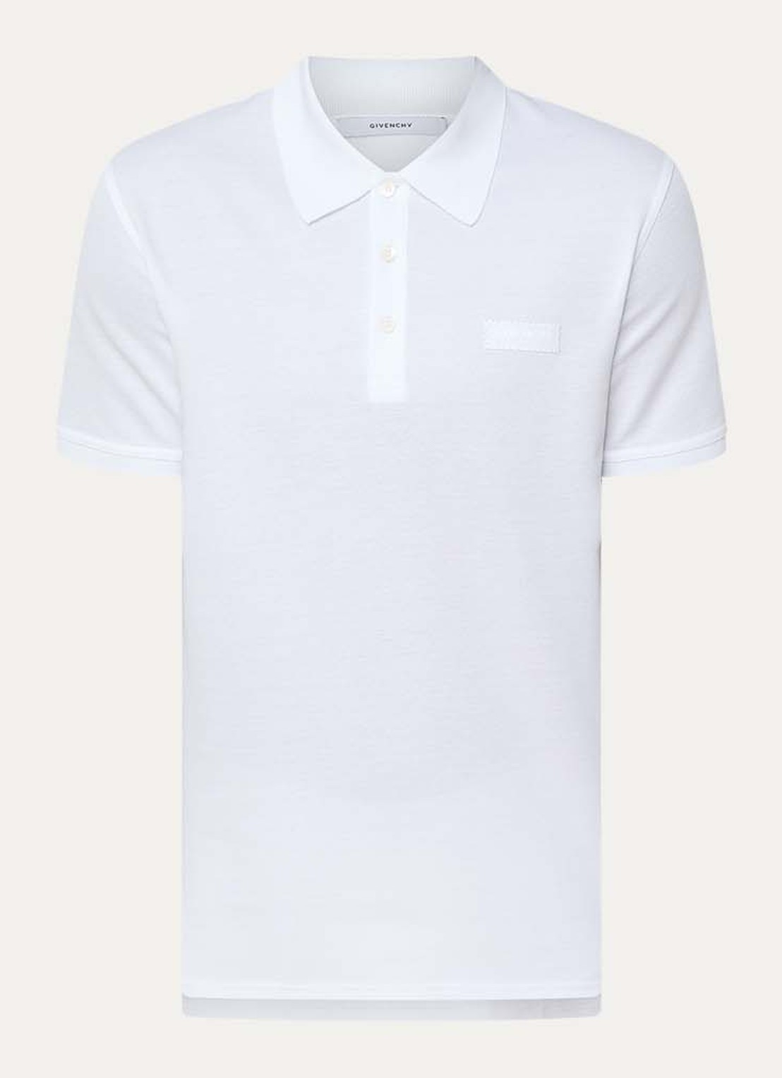 Givenchy Regular fit polo van piqué katoen met logo - voorkant 2 wit