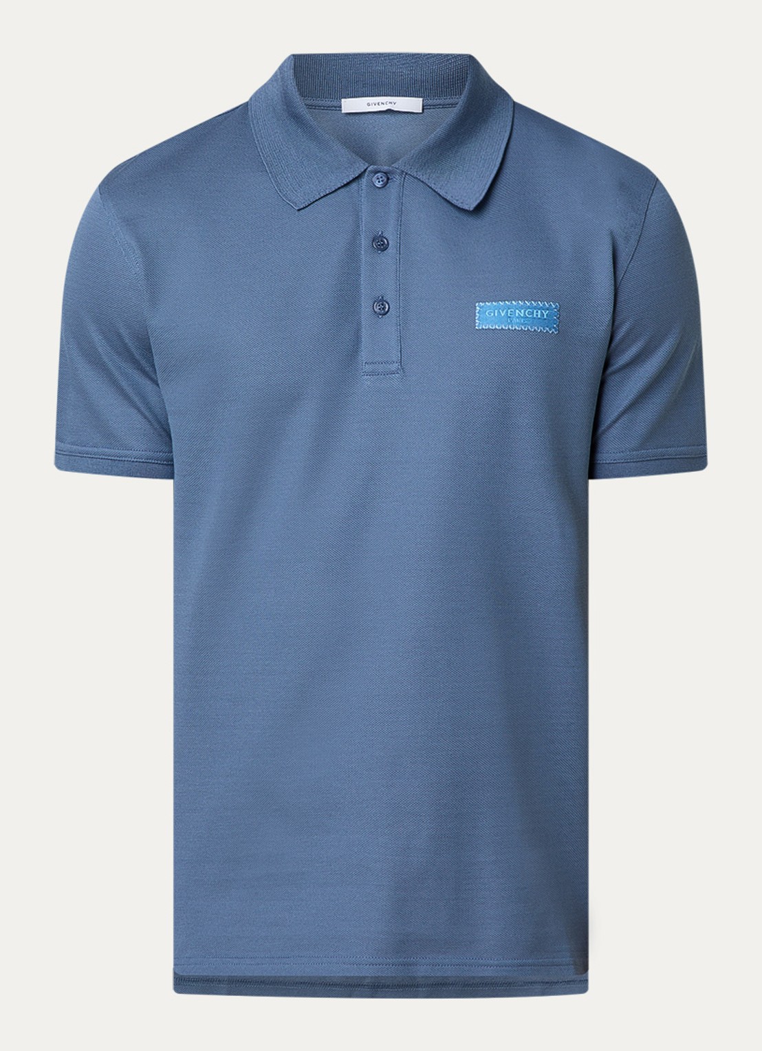 Givenchy Regular fit polo van piqué katoen met logo - voorkant 3 blauw