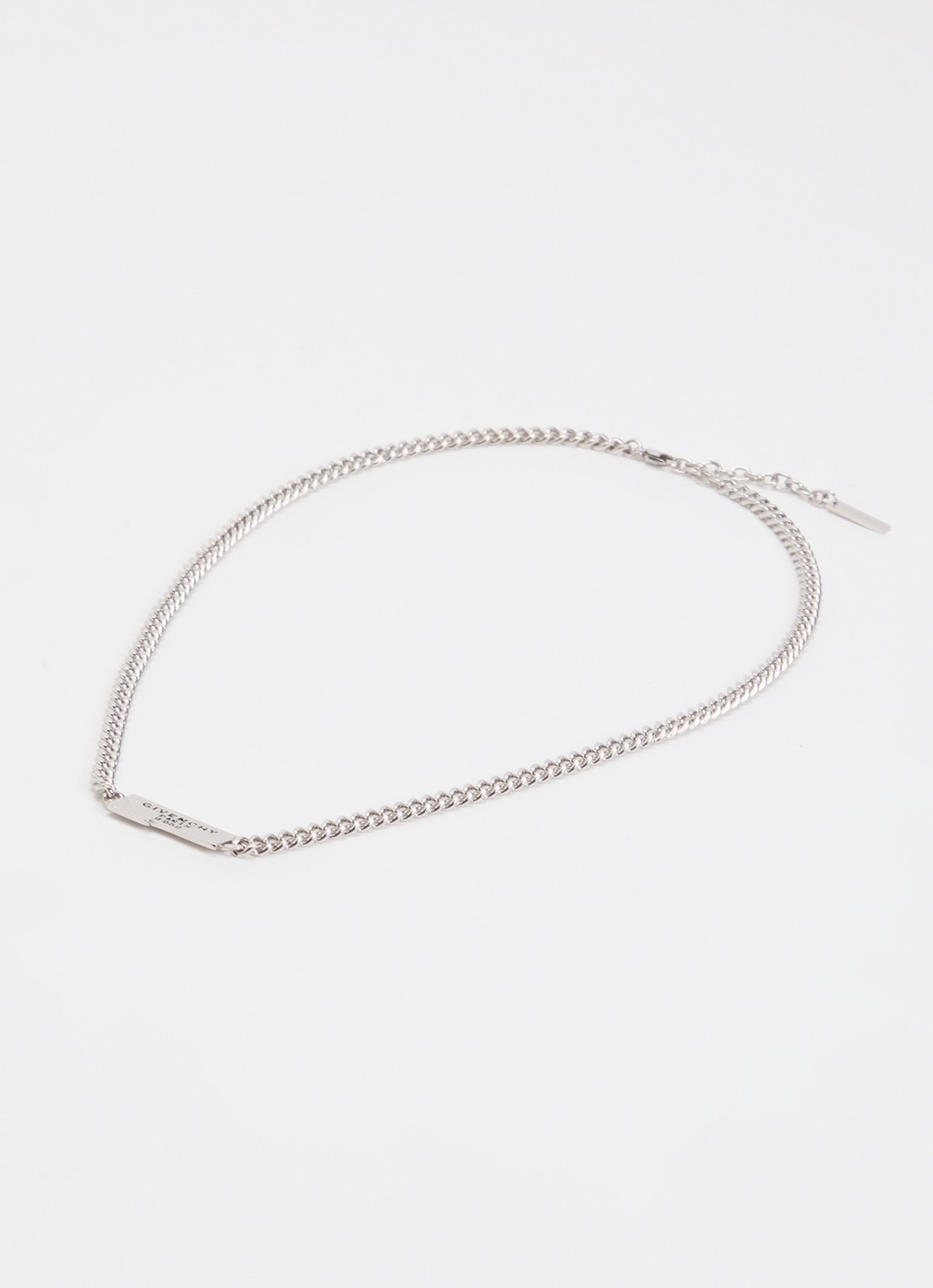 Givenchy Schakelketting met logo - detail zilver