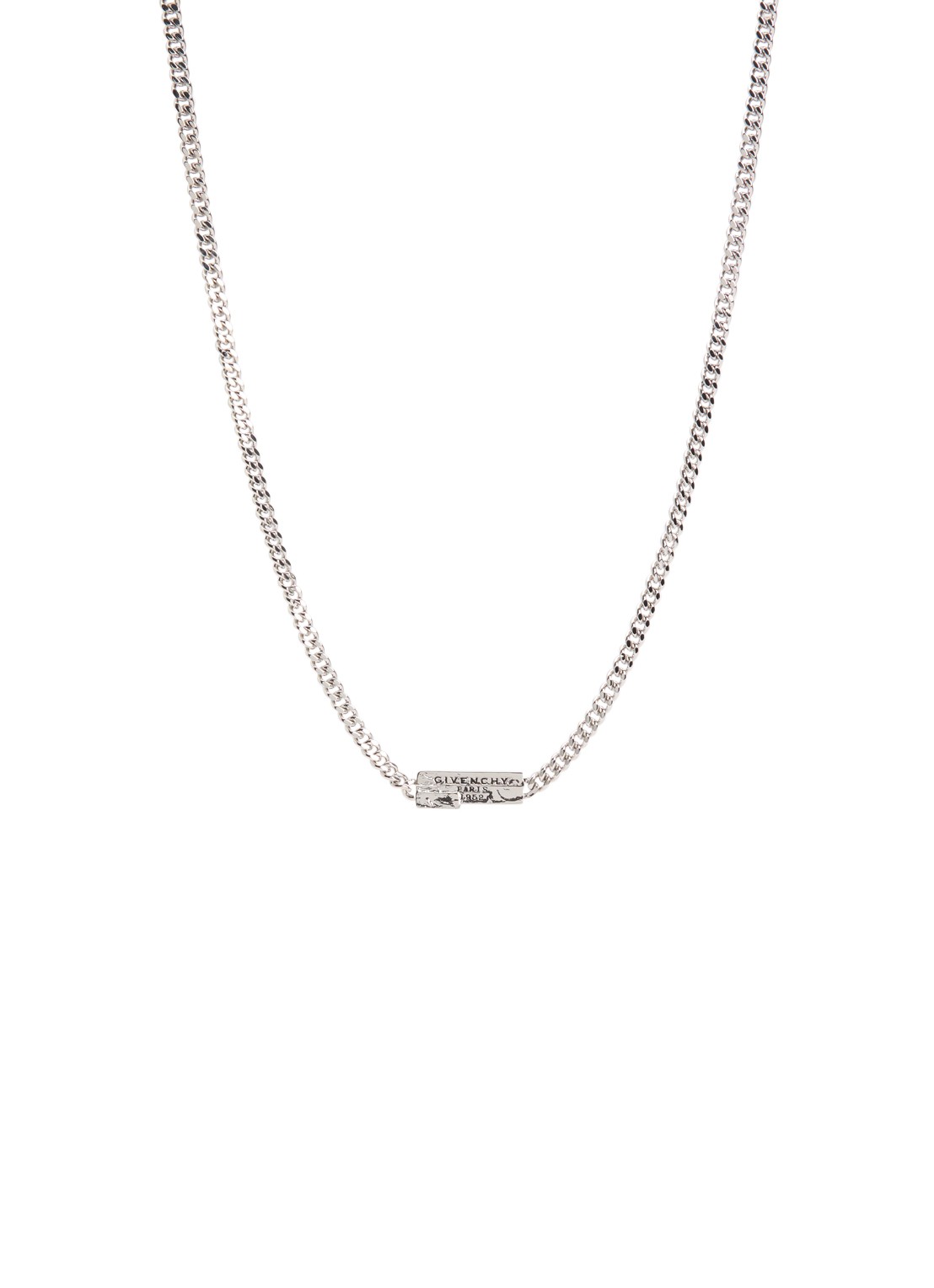 Givenchy Schakelketting met logo - voorkant 4 zilver