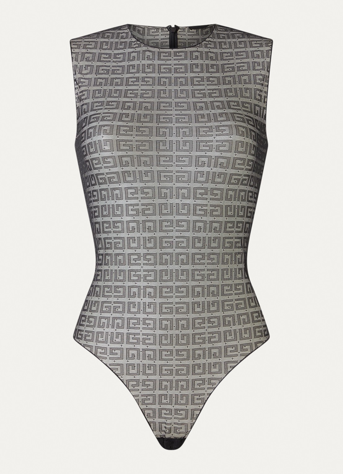 Givenchy Semi-transparante body met logoprint - voorkant 2 zwart