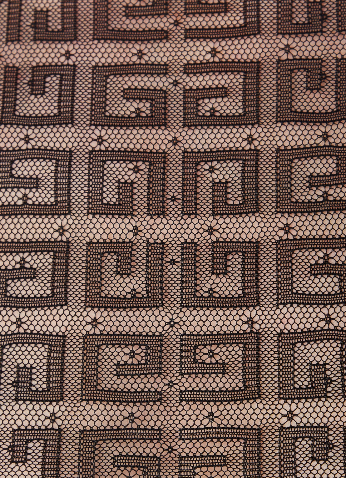 Givenchy Semi-transparante body van kant met logo - detail 3 zwart