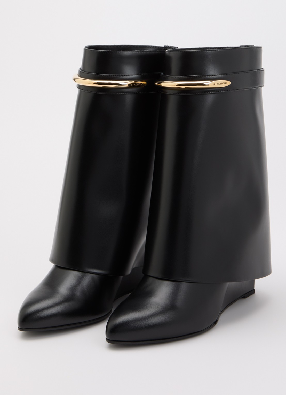 Givenchy Shark enkellaarsje van kalfsleer - detail 3 zwart