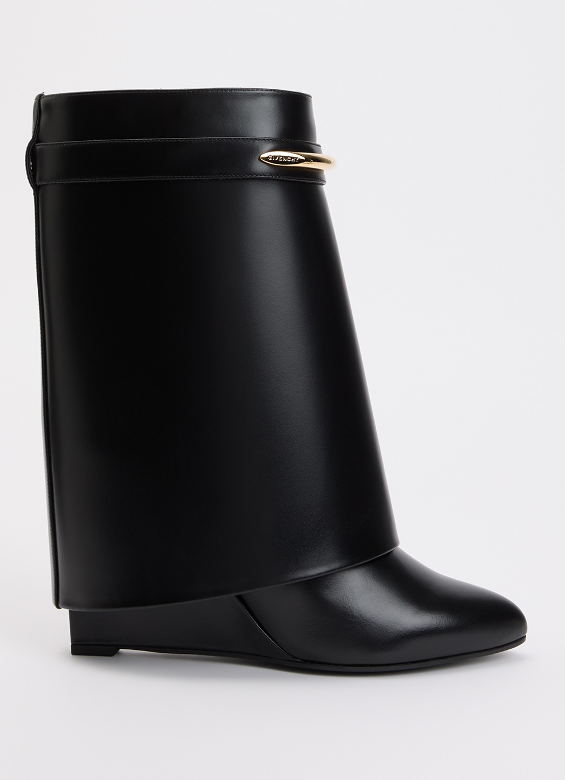 Givenchy Shark enkellaarsje van kalfsleer - voorkant zwart