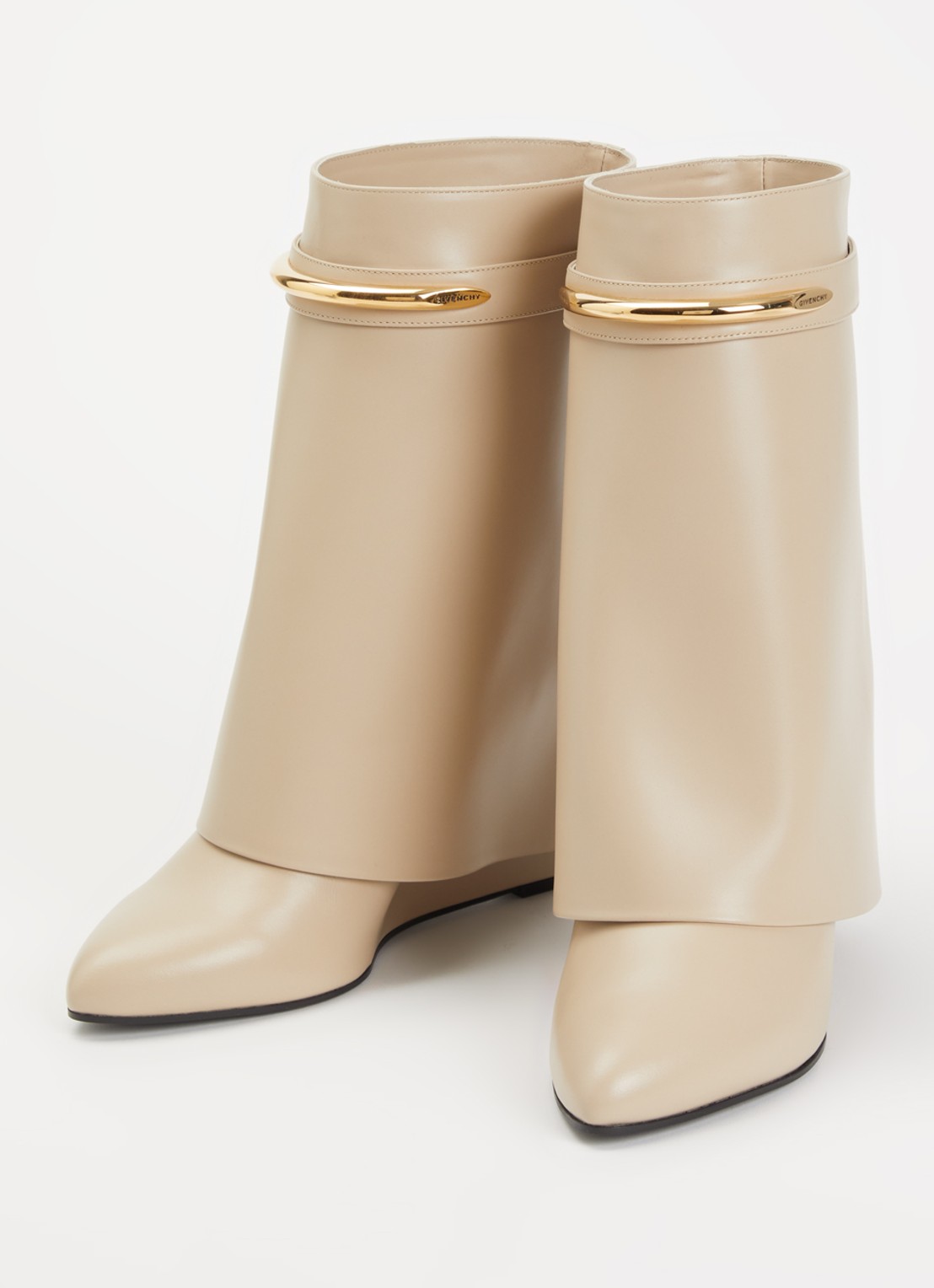 Givenchy Shark enkellaarsje van kalfsleer - detail 3 beige