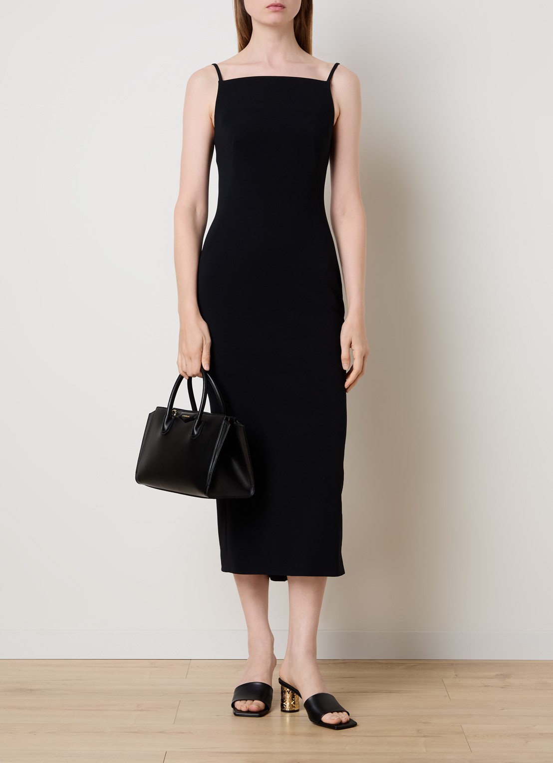 Givenchy Sliced midi jurk  - detail zwart