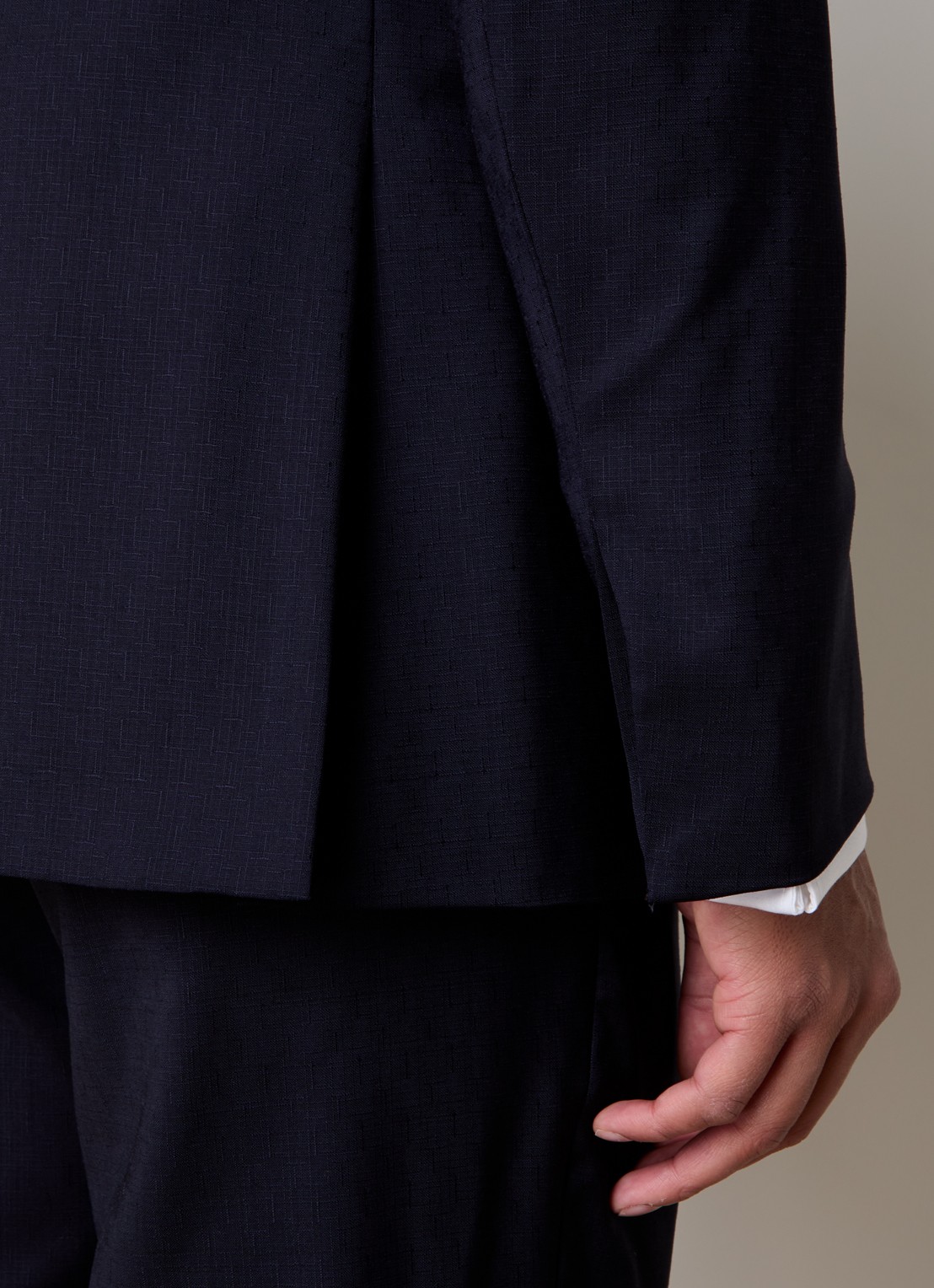 Givenchy Slim fit colbert van wol met klepzakken - detail 3 donkerblauw