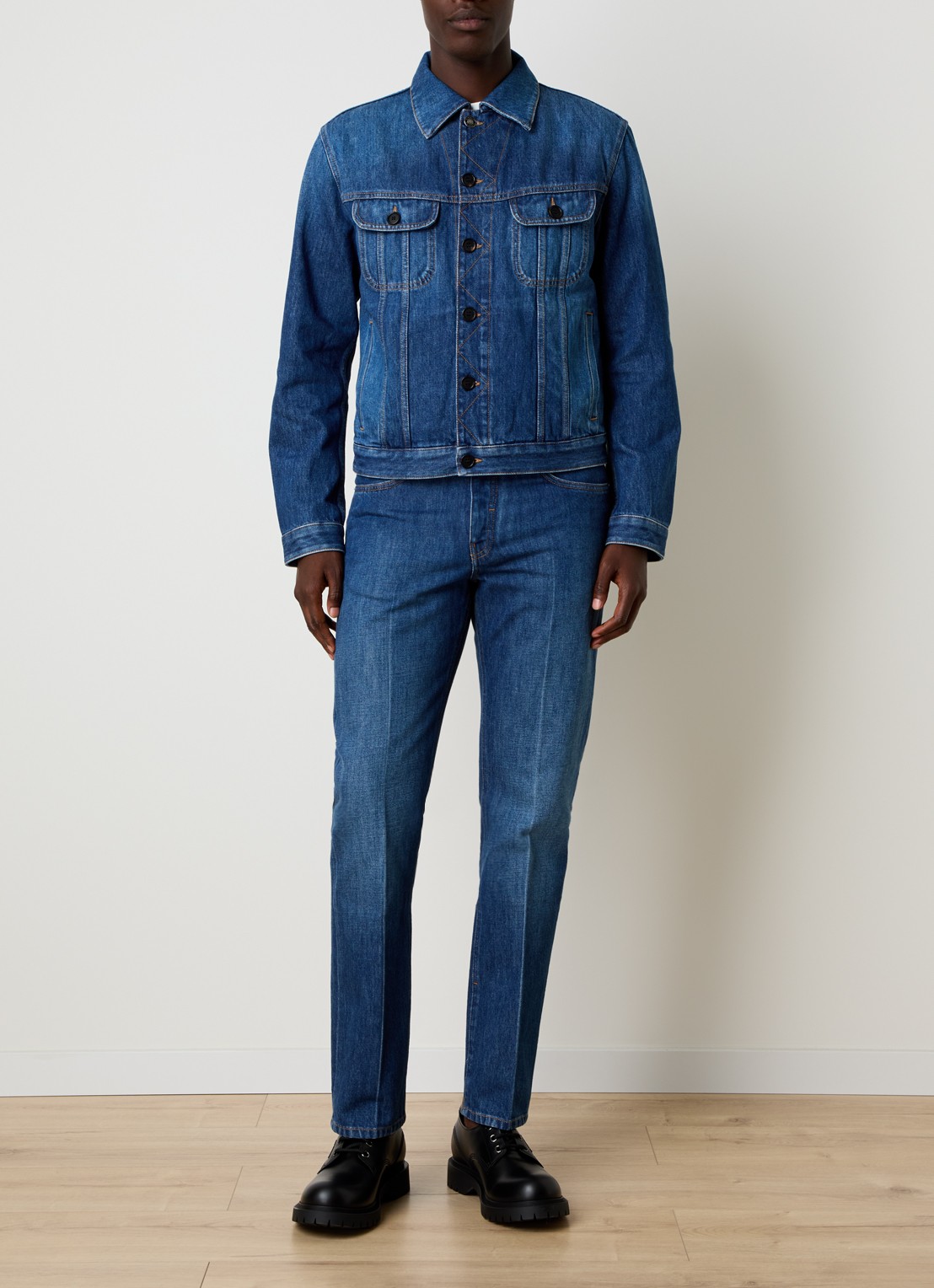 Givenchy Slim fit jeans met medium wassing en steekzakken - voorkant 6 indigo