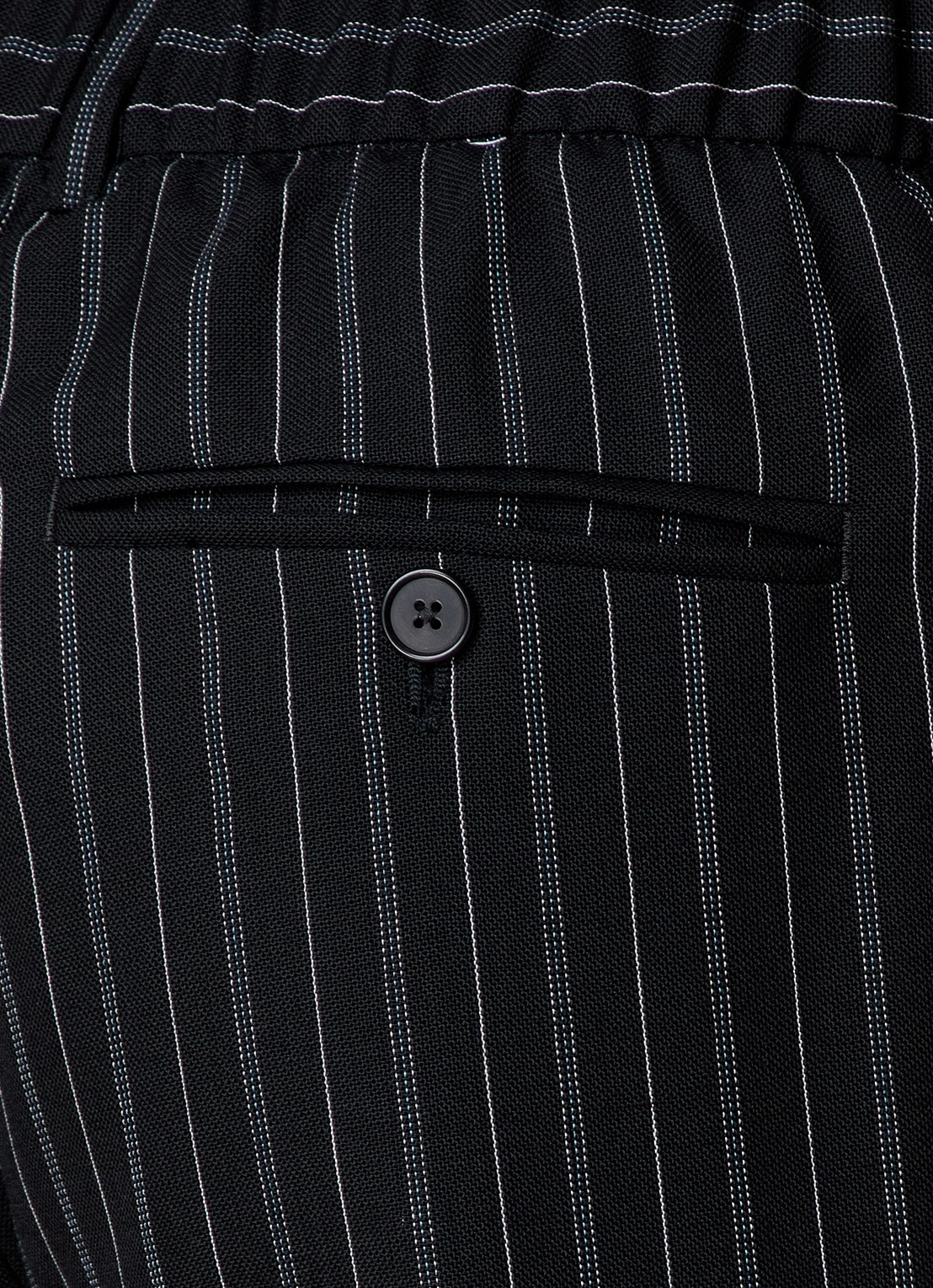 Givenchy Slim fit pantalon van wol met streepprint en steekzakken - voorkant 3 zwart