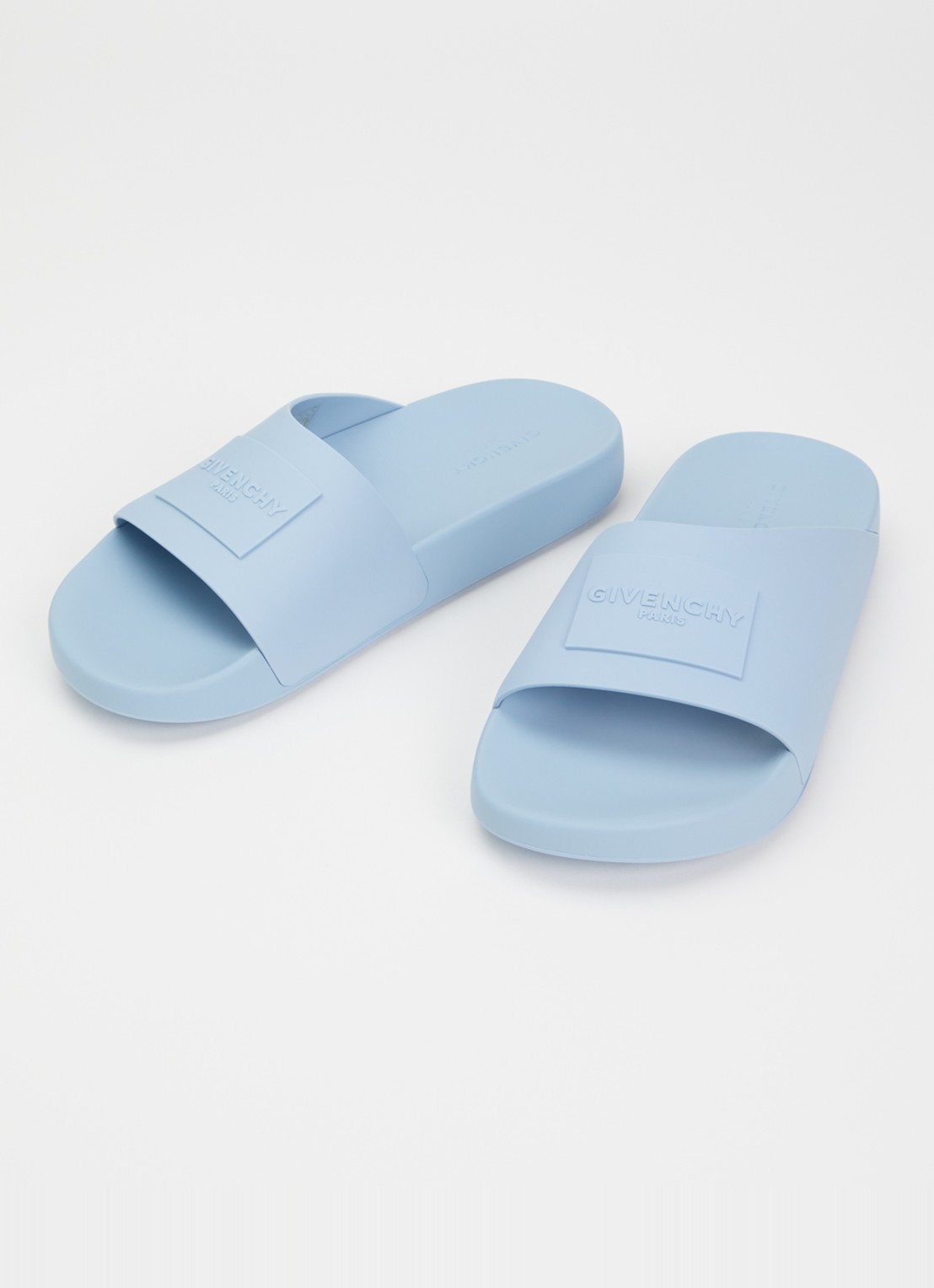 Givenchy Slipper met logo - detail 2 lichtblauw