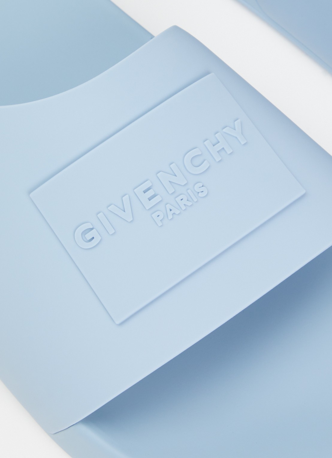 Givenchy Slipper met logo - detail 5 lichtblauw