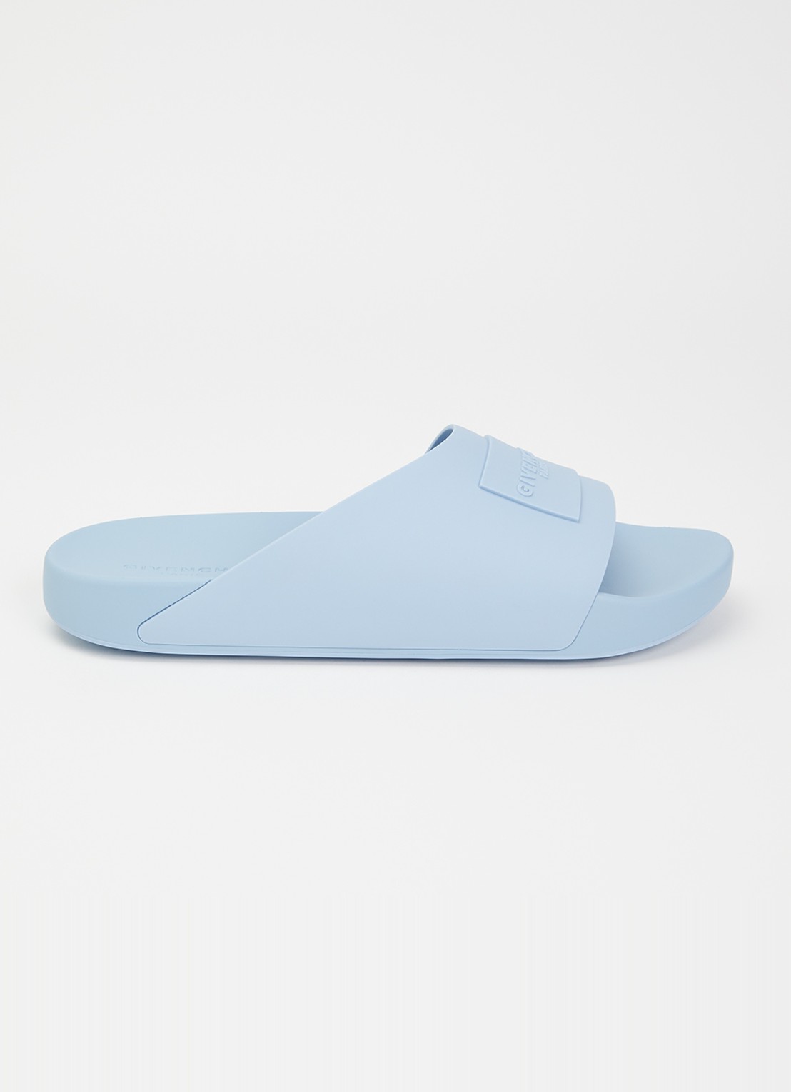 Givenchy Slipper met logo - voorkant 6 lichtblauw