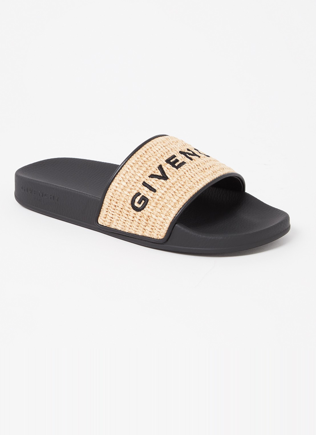 Givenchy Slipper met logo - voorkant zwart