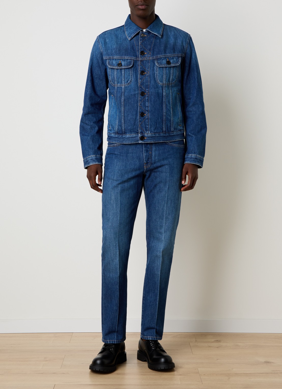 Givenchy Spijkerjas met borst- en steekzakken - voorkant 6 indigo