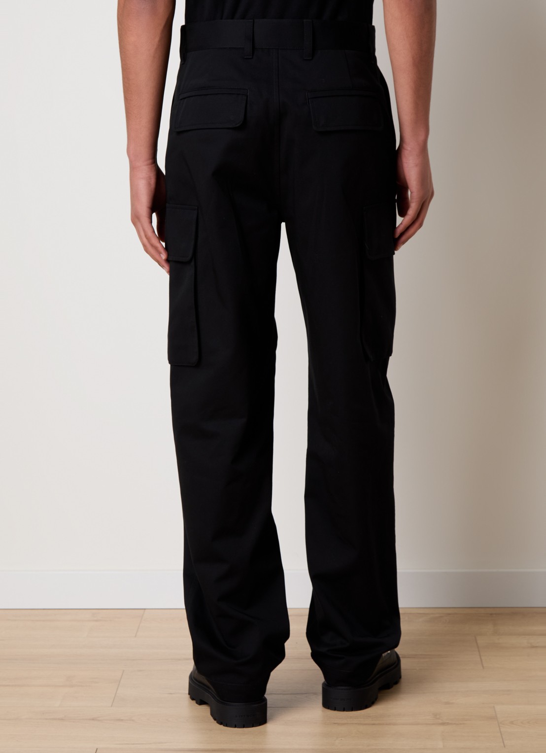 Givenchy  Straight fit cargobroek met steekzakken - achterkant zwart