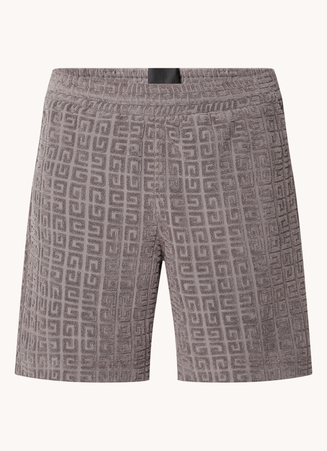 Givenchy Straight leg korte broek van badstof met logoprint - voorkant 2 grijs