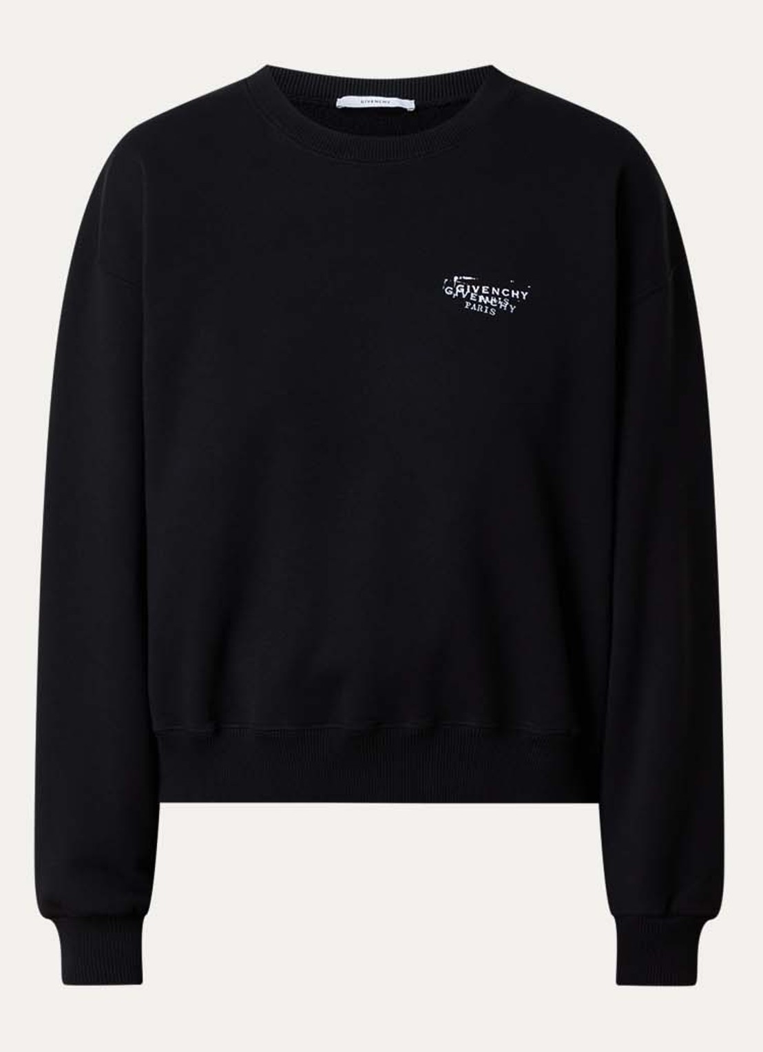Givenchy Sweater met logo- en backprint - voorkant 4 zwart