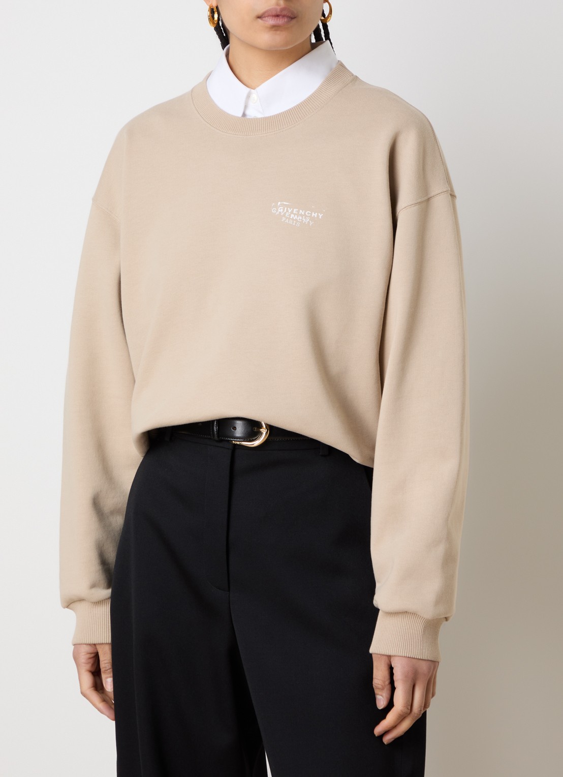 Givenchy Sweater met logo- en backprint - detail 3 beige