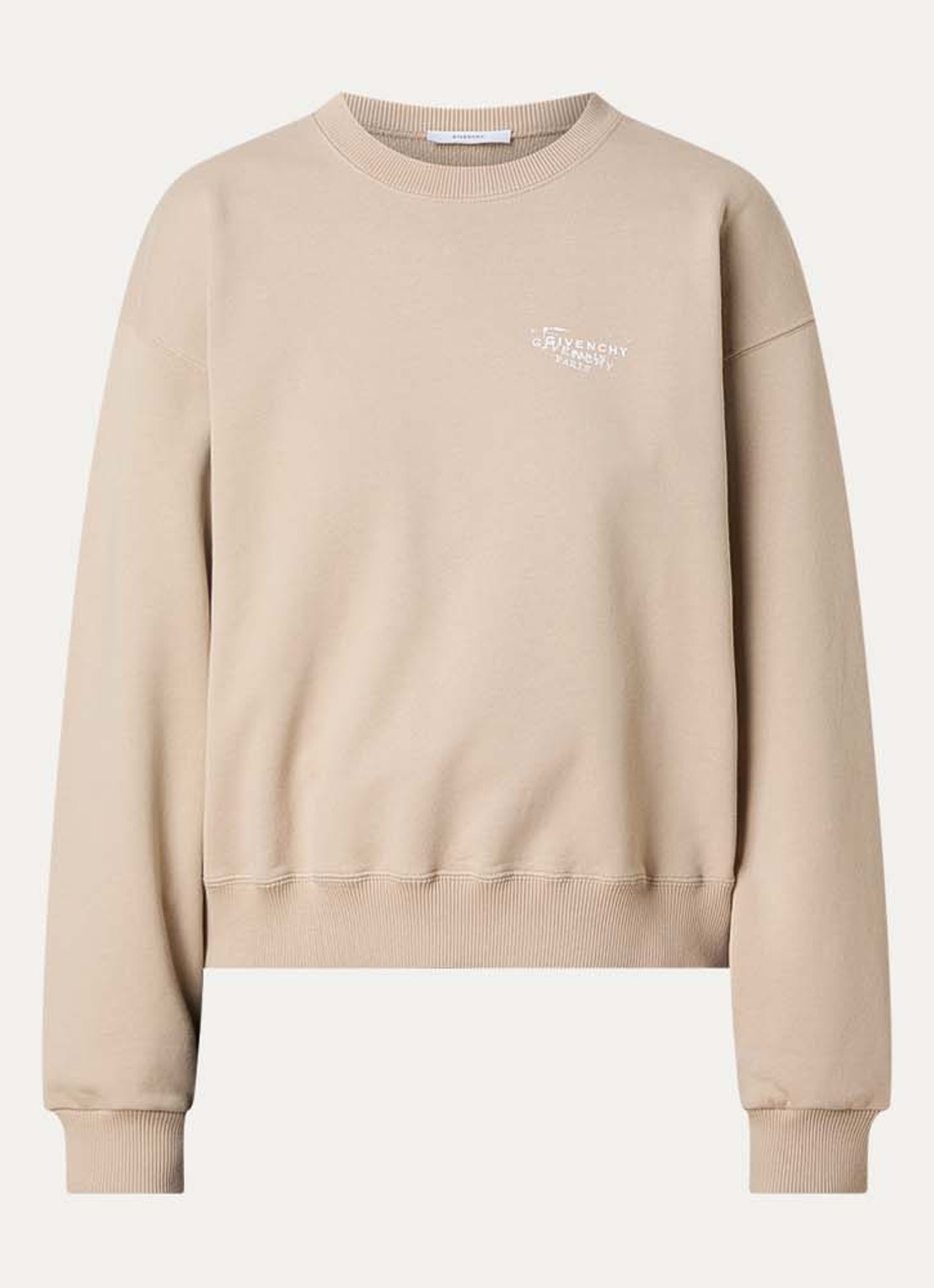 Givenchy Sweater met logo- en backprint - voorkant beige