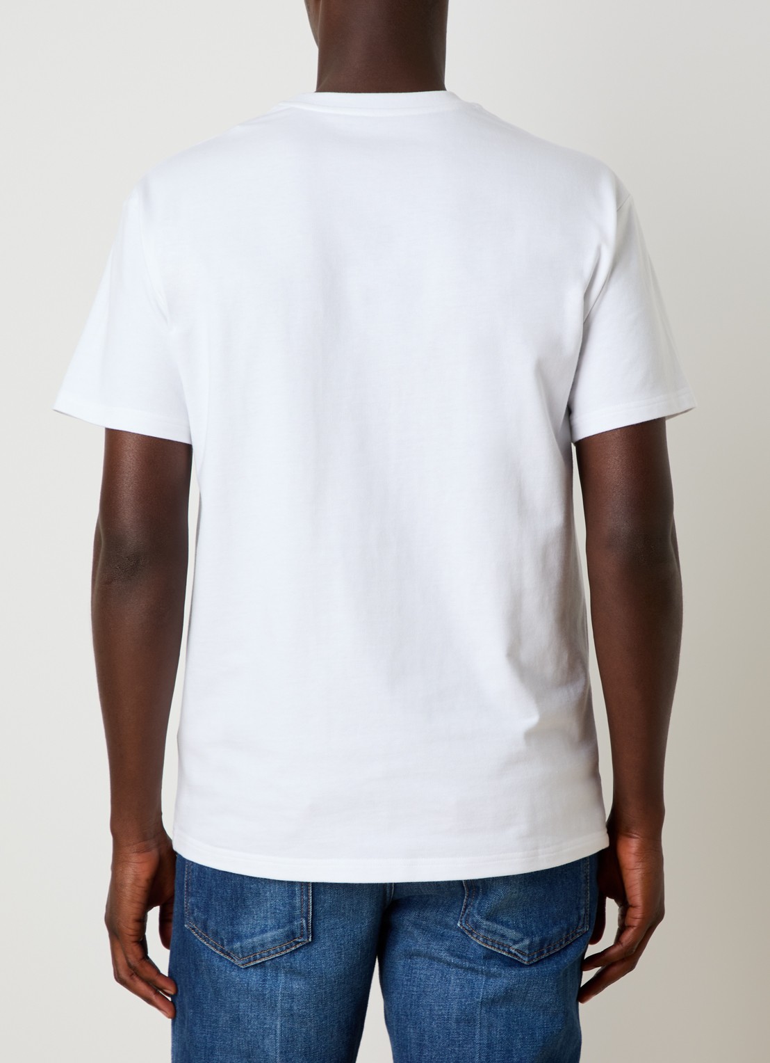 Givenchy T-shirt in zijdeblend met logo - achterkant wit