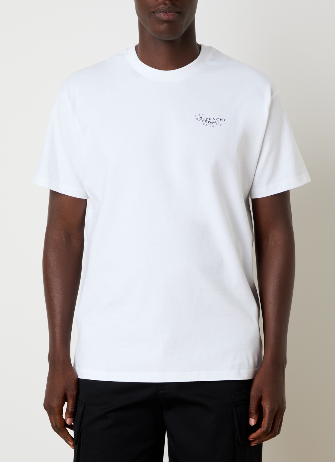 Givenchy T-shirt met logo- en backprint - achterkant 3 wit