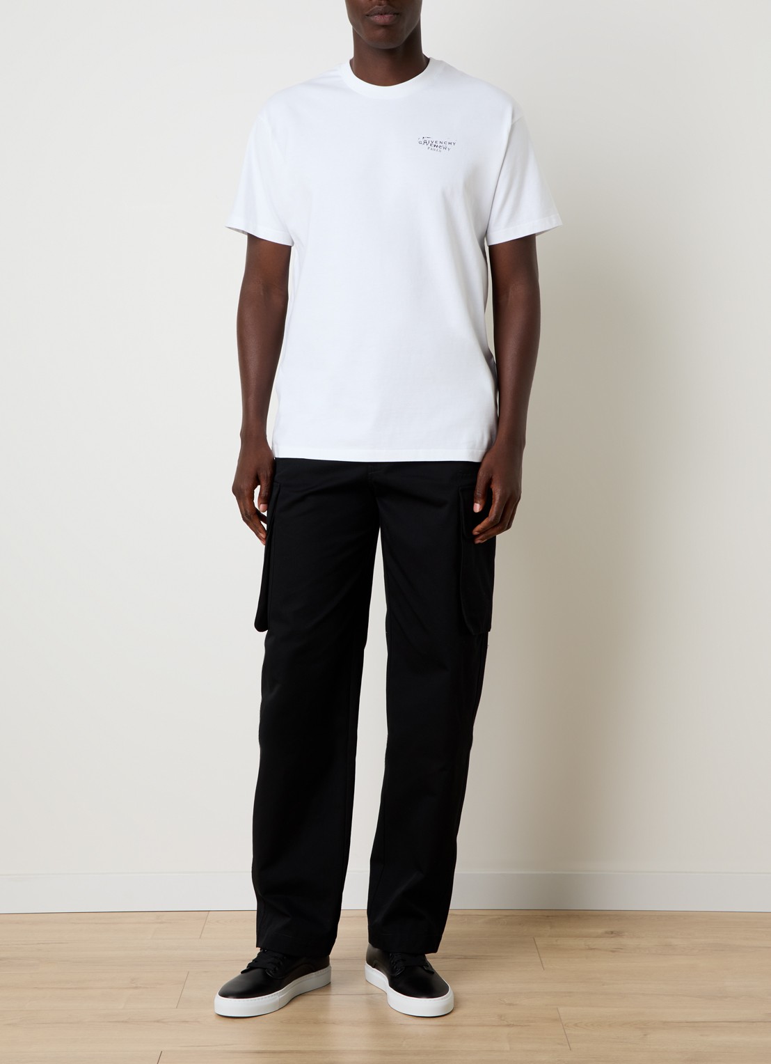 Givenchy T-shirt met logo- en backprint - voorkant 2 wit