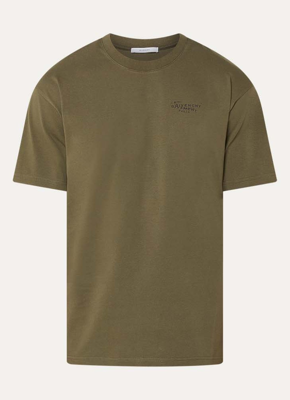 Givenchy T-shirt met logo- en backprint - voorkant 4 khaki