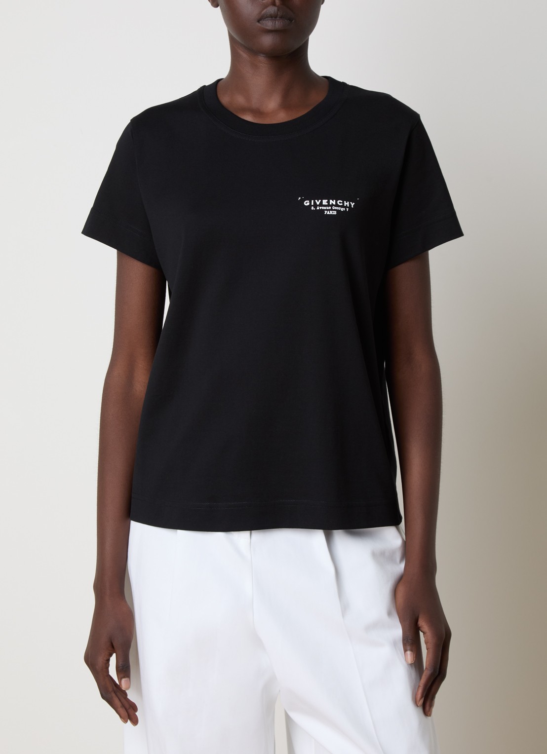Givenchy T-shirt met logo- en backprint - achterkant 3 zwart