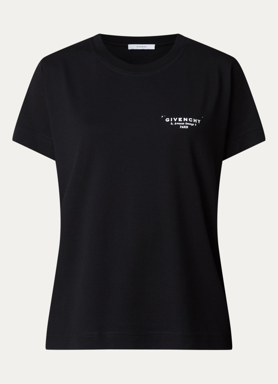 Givenchy T-shirt met logo- en backprint - voorkant 4 zwart