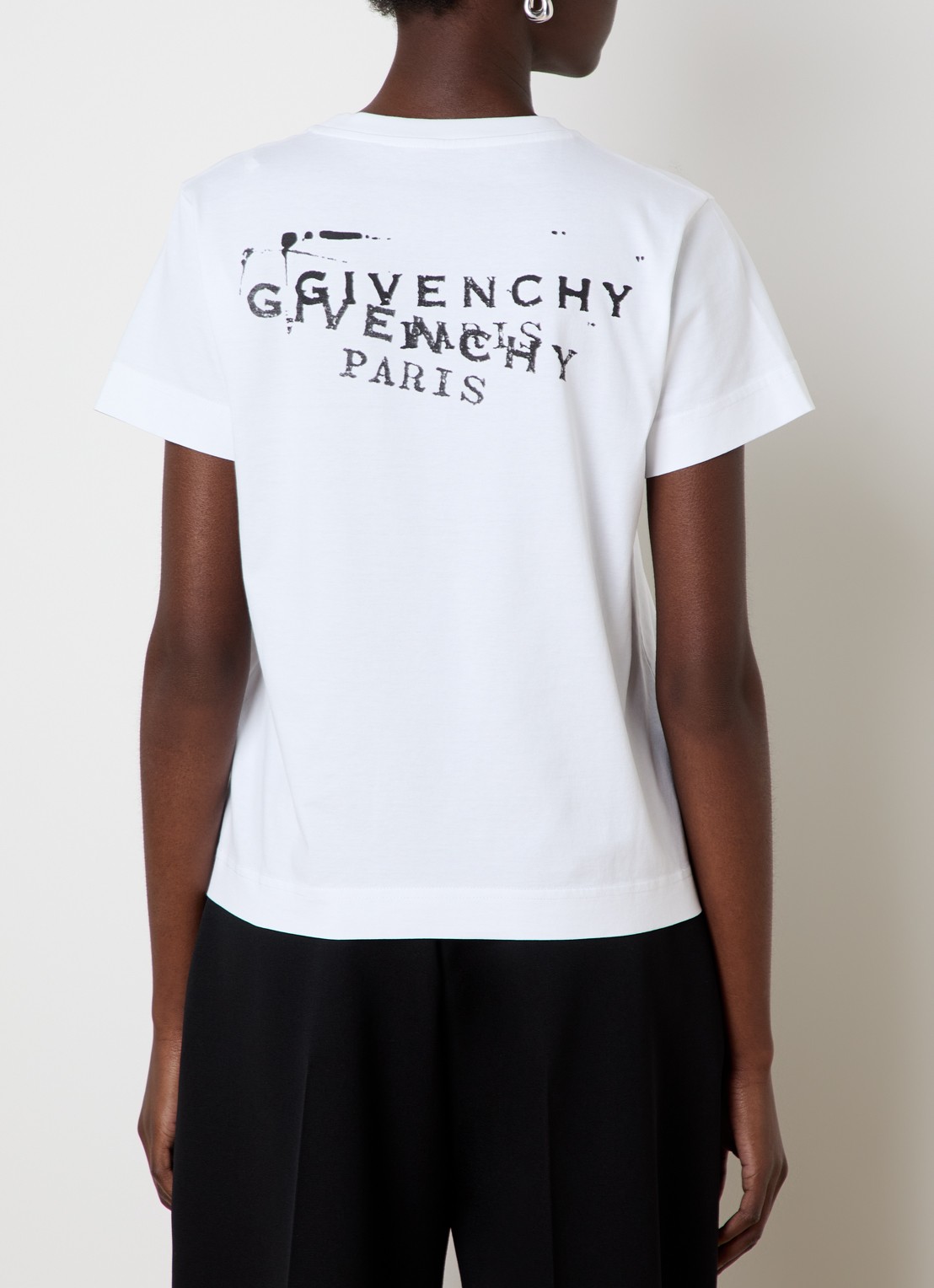 Givenchy T-shirt met logo- en backprint - detail 2 wit