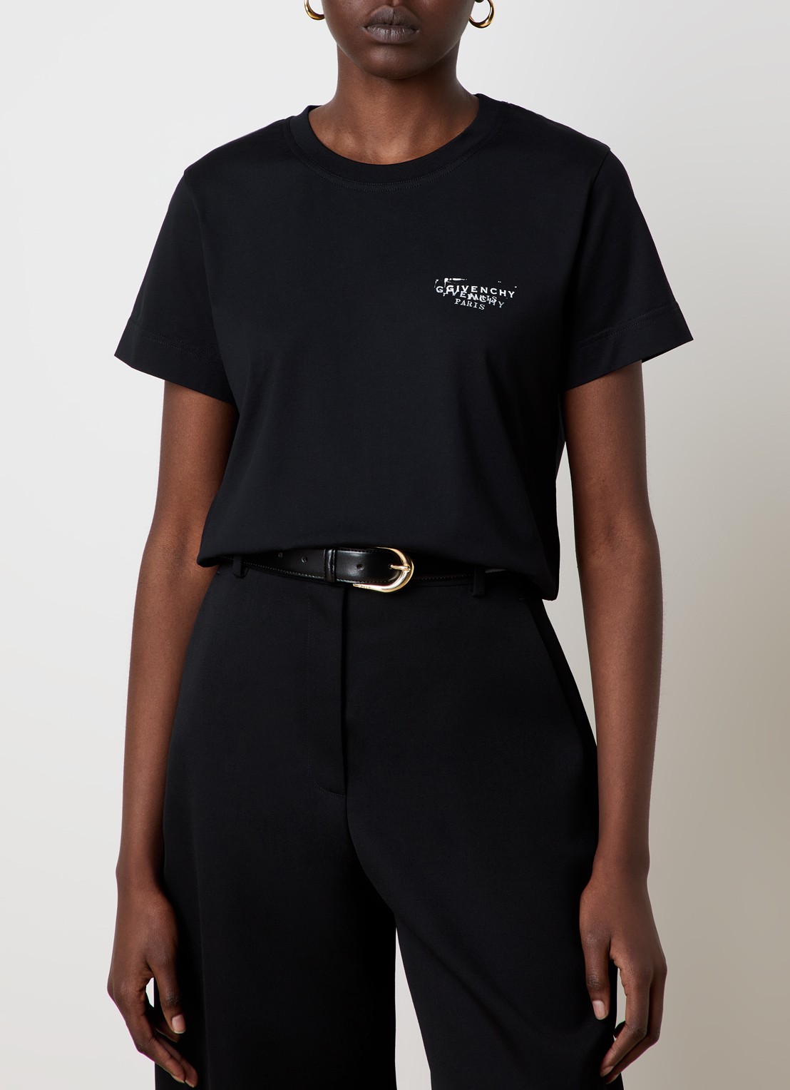 Givenchy T-shirt met logo- en backprint - achterkant 5 zwart