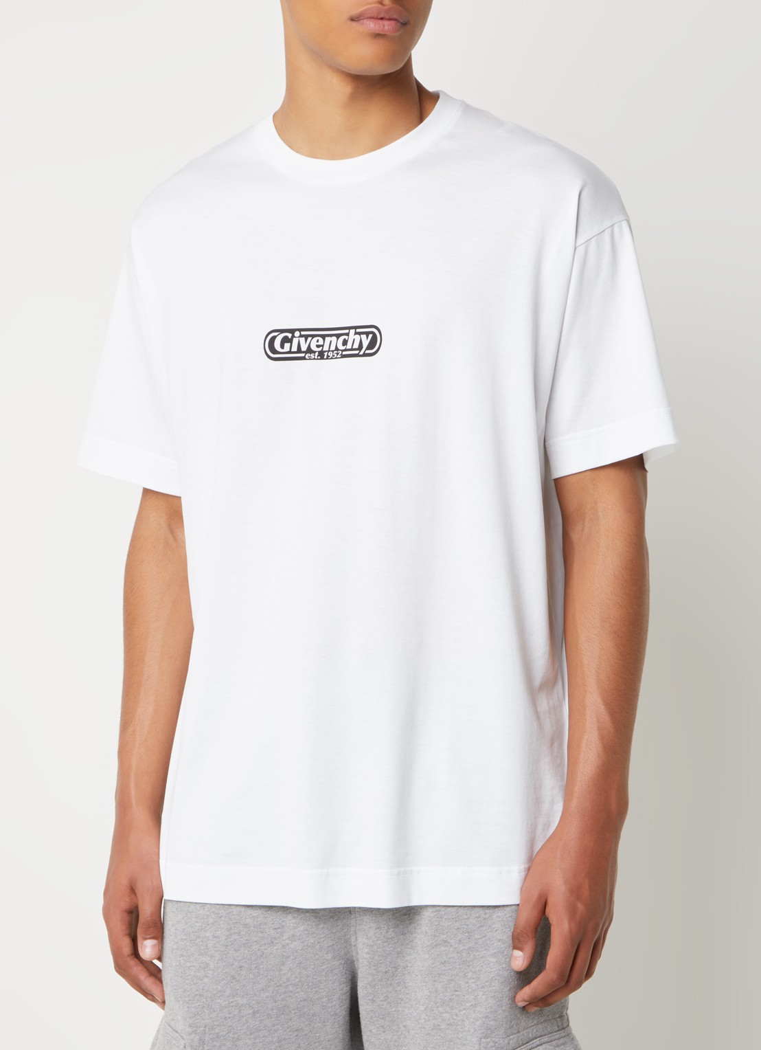 Givenchy T-shirt met logo - detail 3 wit