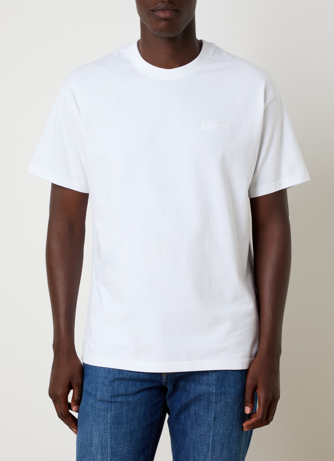 Givenchy T-shirt met logo - detail 3 wit