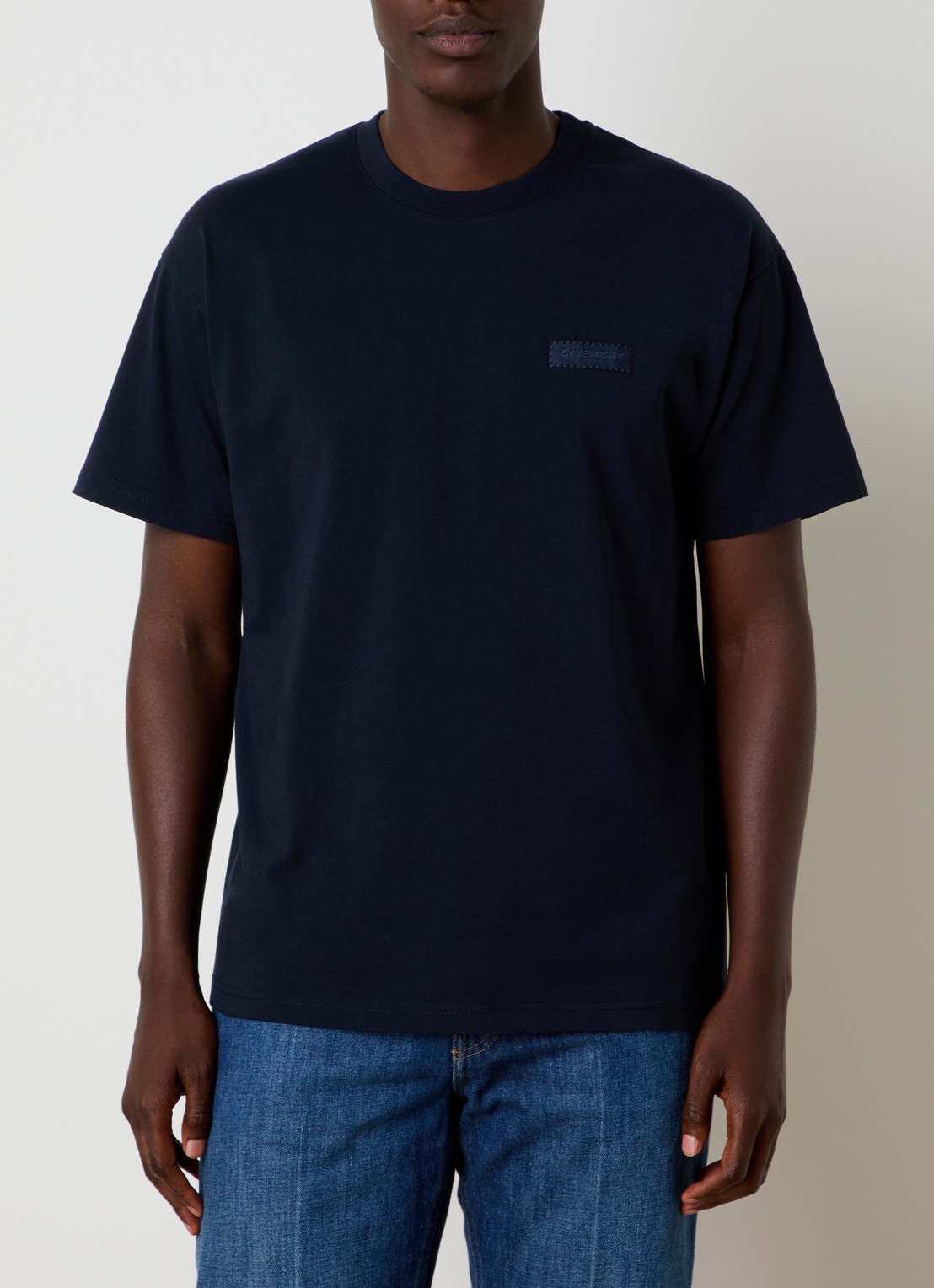 Givenchy T-shirt met logo - detail 3 donkerblauw
