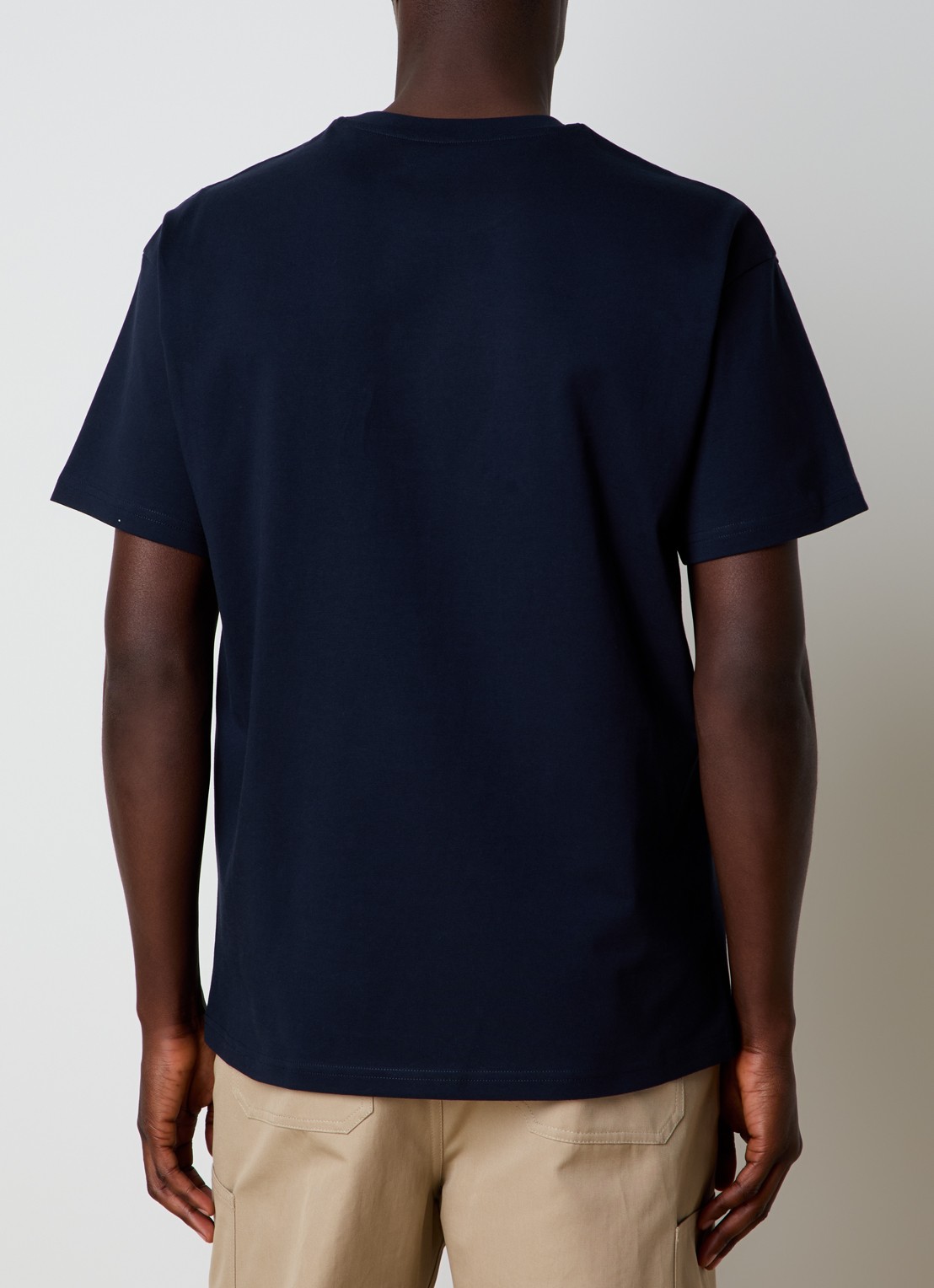 Givenchy T-shirt met logoborduring - achterkant donkerblauw