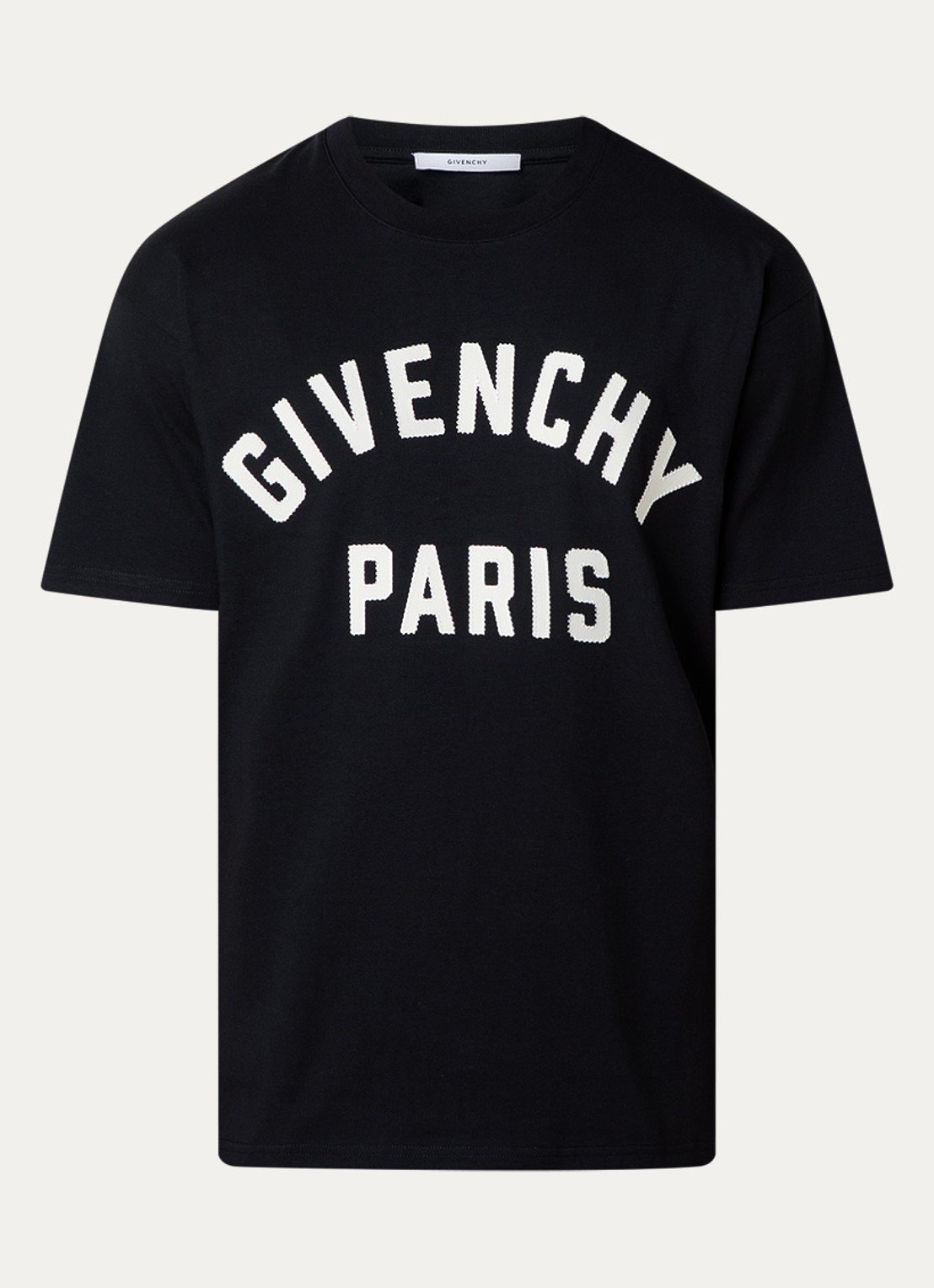 Givenchy T-shirt met logoborduring - voorkant 4 zwart