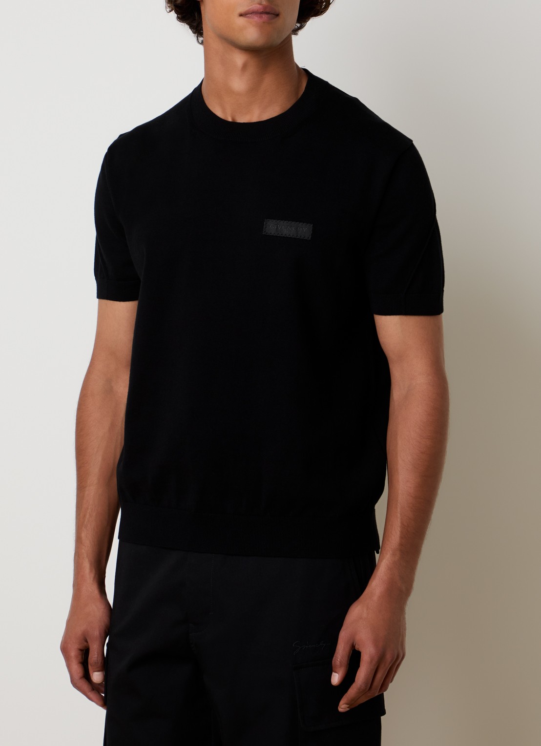 Givenchy T-shirt met logoborduring - detail 2 zwart