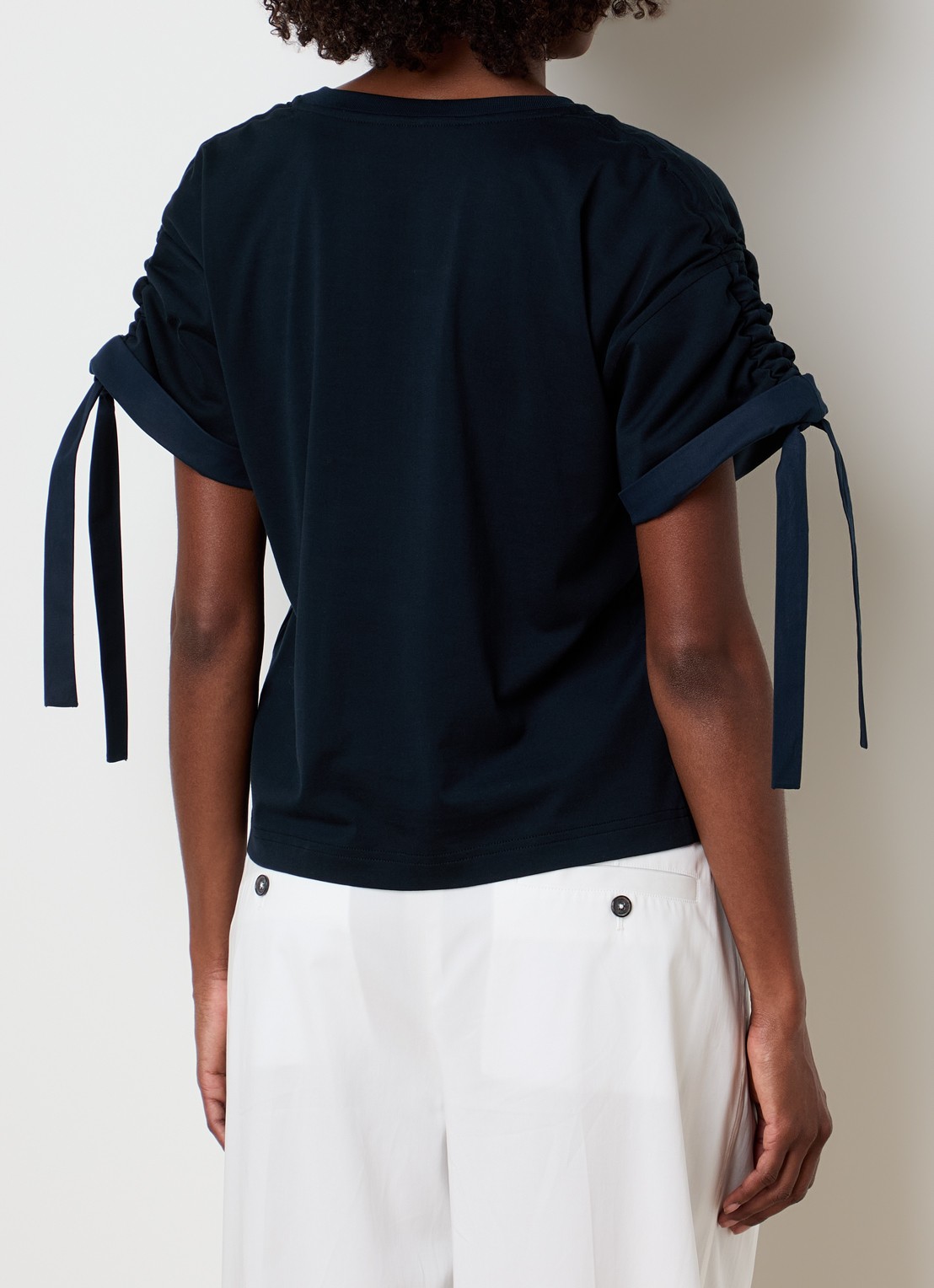 Givenchy T-shirt met logoborduring - achterkant 5 donkerblauw