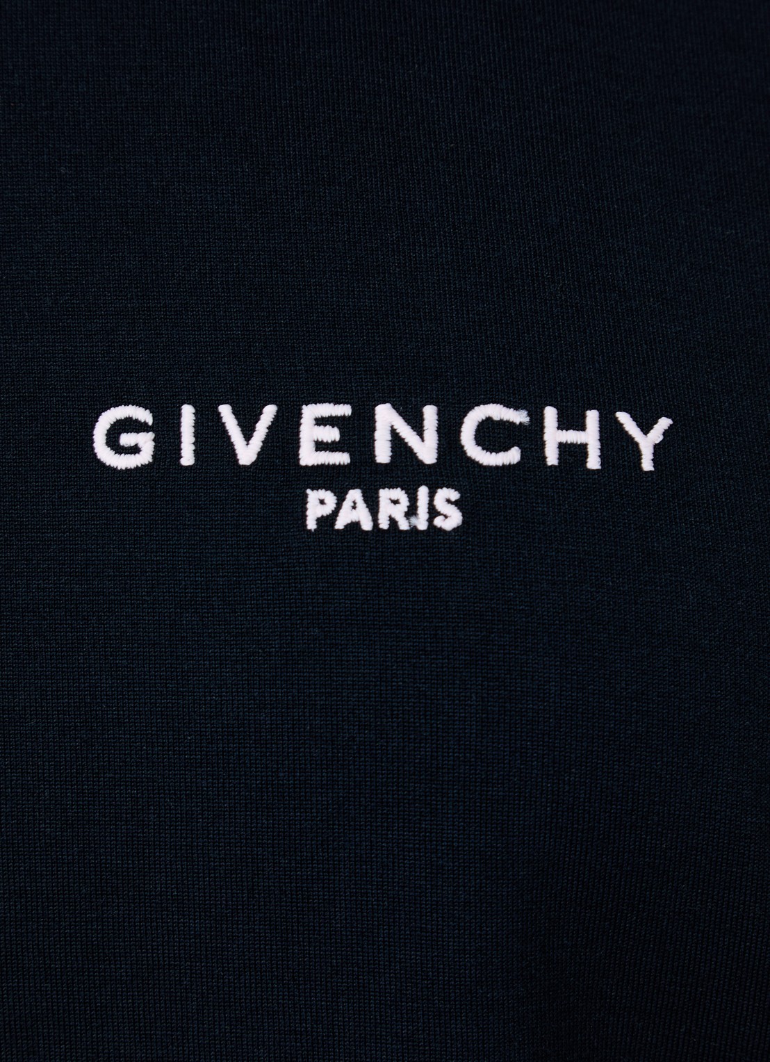 Givenchy T-shirt met logoborduring - detail 4 donkerblauw