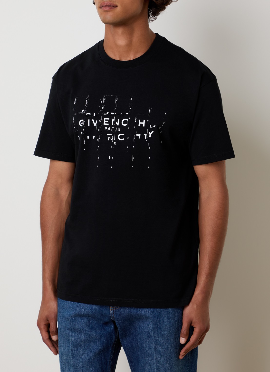 Givenchy T-shirt met logoprint - detail zwart
