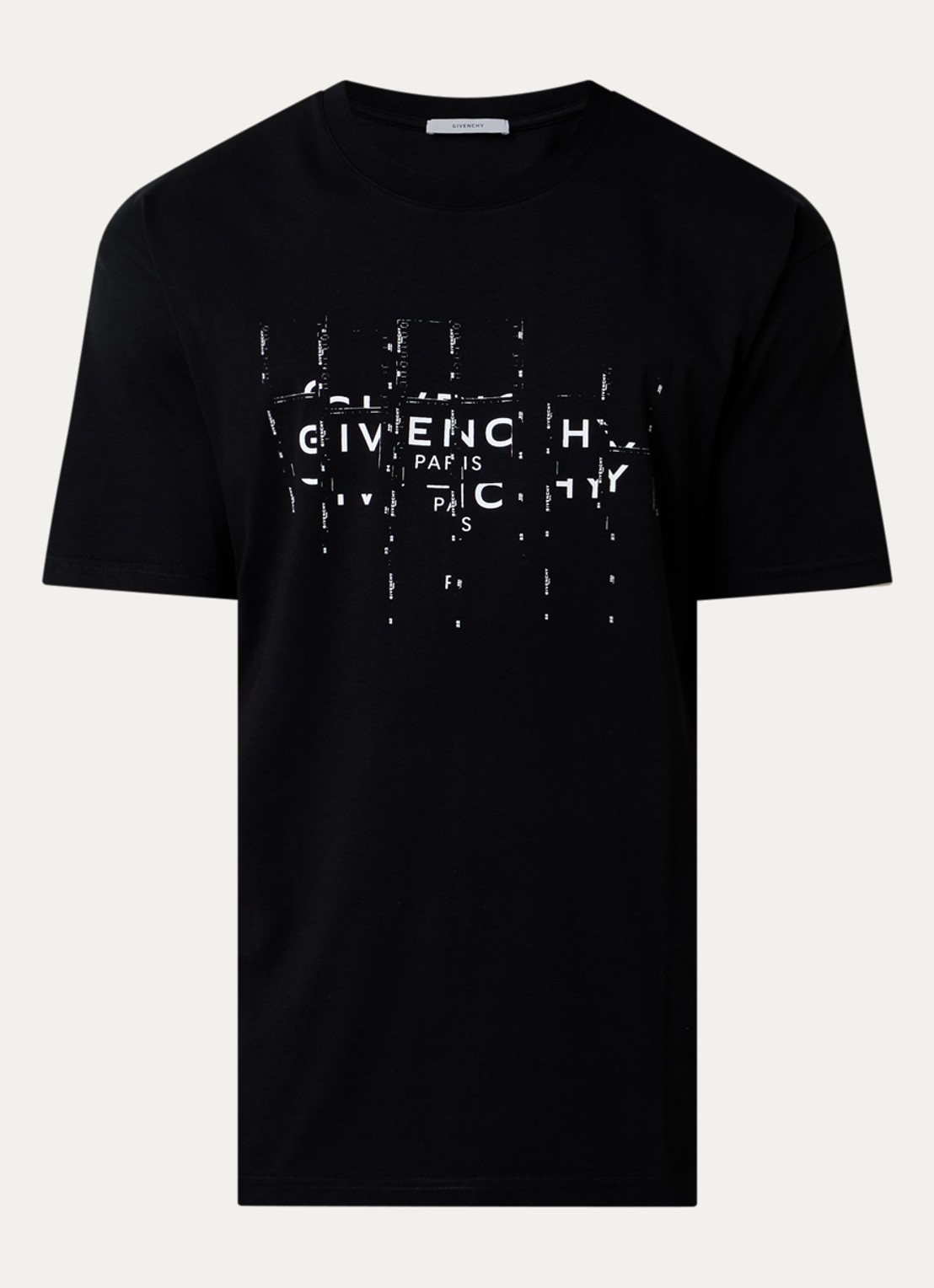 Givenchy T-shirt met logoprint - voorkant 4 zwart