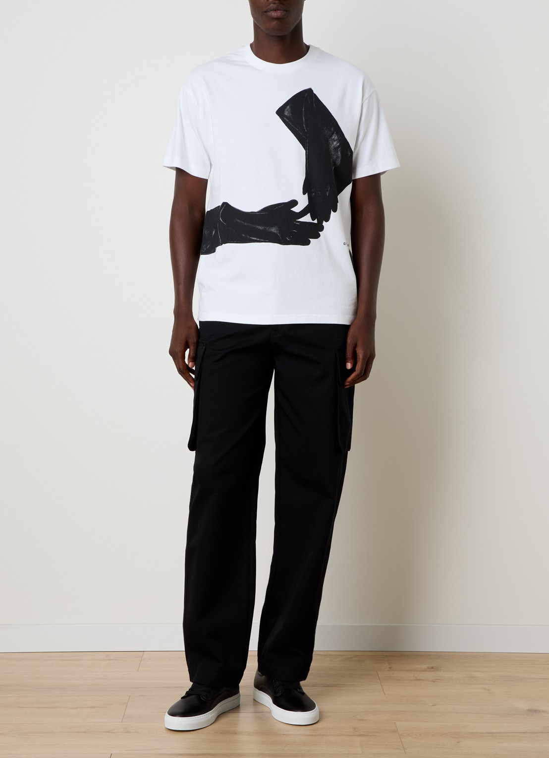 Givenchy T-shirt met print en logo - voorkant 3 wit