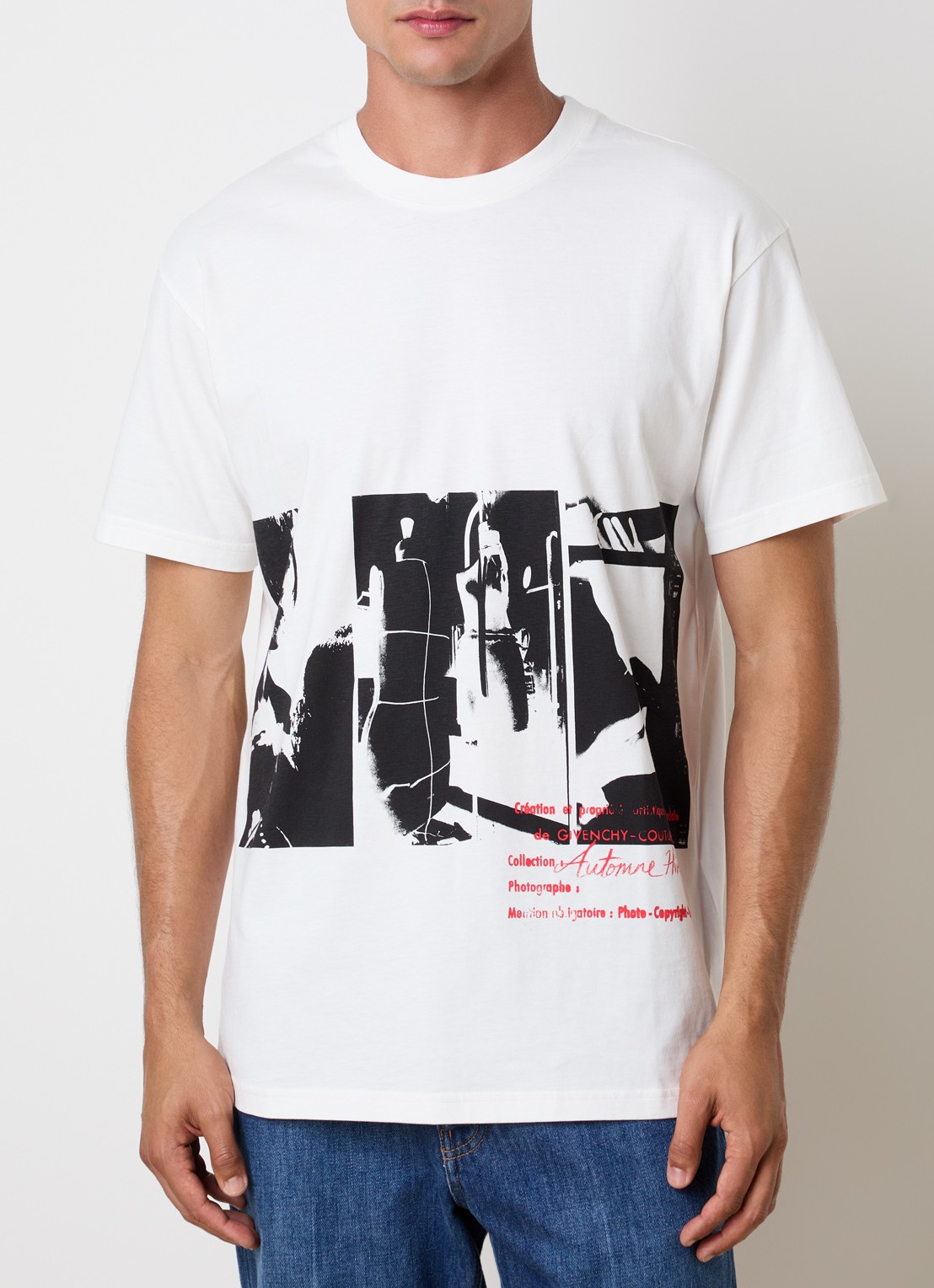 Givenchy T-shirt met print - detail 3 gebroken wit