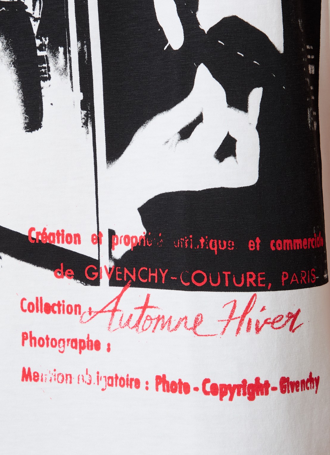 Givenchy T-shirt met print - detail 4 gebroken wit